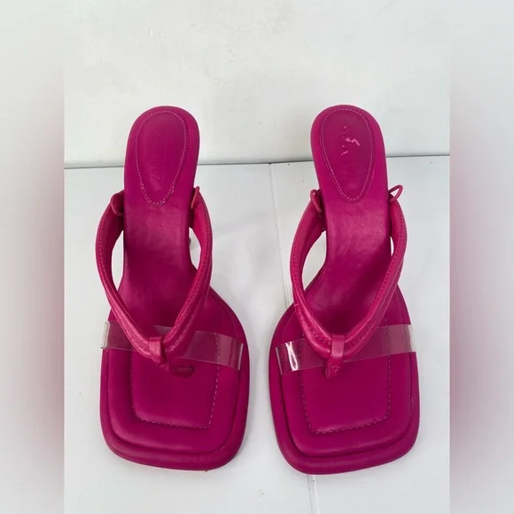 SCHUTZ Fuchsia Heeled Pink Sandals - Picture 2 of 8